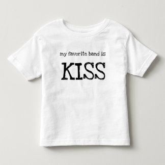 Camiseta De Bebé Toddler T-Shirt "mi banda favorita es KISS"