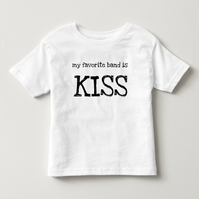 Camiseta De Bebé Toddler T-Shirt "mi banda favorita es KISS" (Anverso)