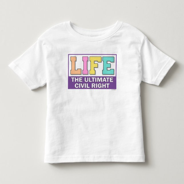Camiseta De Bebé Toddler t-shirt with a pro-life message. (Anverso)