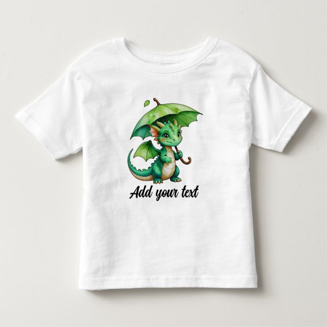 Camiseta De Bebé Toddler Tee with Cute Baby Dragon (Anverso)