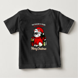 Camiseta De Bebé Toddler's Cool Cat Christmas funny holiday