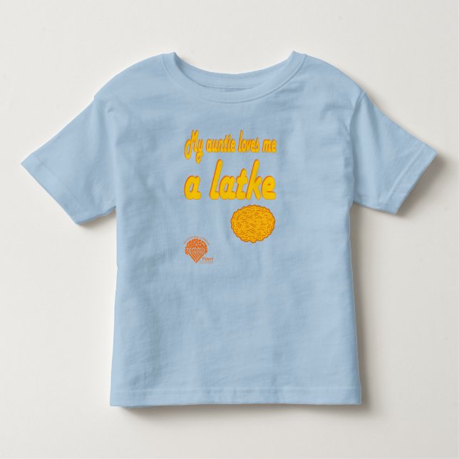 Camiseta De Bebé Toddlers' Hanukkah Shirt - Auntie loves me a latke (Anverso)