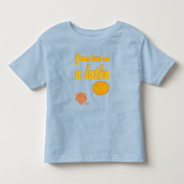 Camiseta De Bebé Toddlers' Hanukkah Shirt - "Grami loves me..." (Anverso)