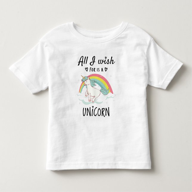 Camiseta De Bebé Todo lo que deseo es una Unicornio (Anverso)