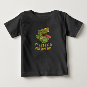 Camiseta De Bebé Todo lo que la iguana hace es divertirse - reptil