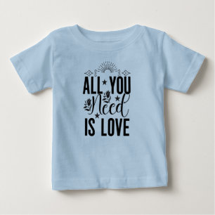 Camiseta De Bebé Todo lo que necesitas es amor-20230