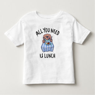 Camiseta De Bebé Todo lo que necesitas es comer.