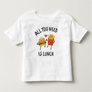 Camiseta De Bebé Todo lo que necesitas es comer.