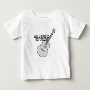 Camiseta De Bebé Todo lo que necesito es mi guitarra. cita positiva