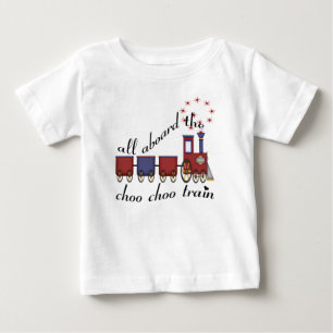 Camiseta De Bebé todos a bordo del tren choo choo