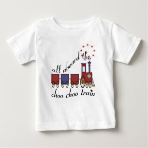 Camiseta De Bebé todos a bordo del tren del choo del choo
