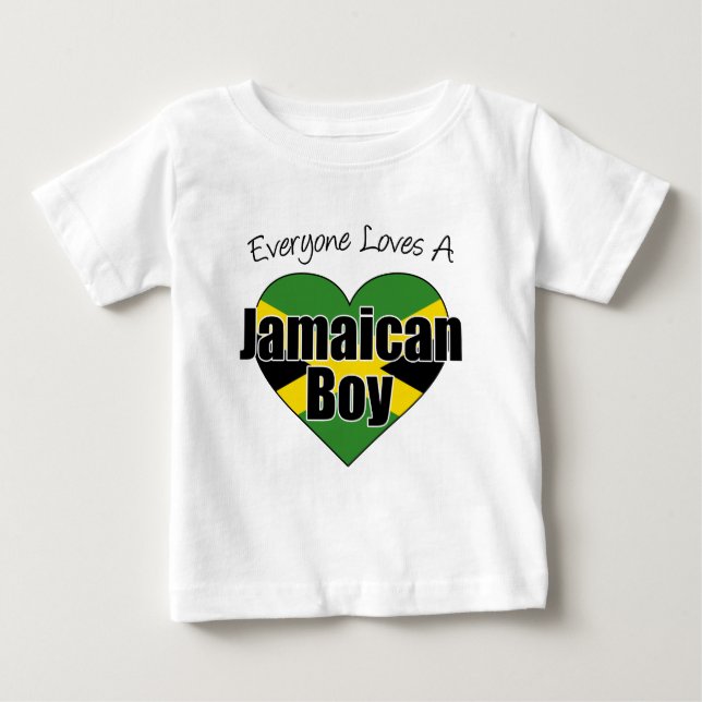 Camiseta De Bebé Todos aman a un chico jamaiquino (Anverso)