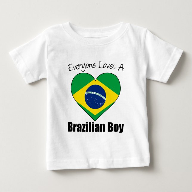 Camiseta De Bebé Todos aman a un niño brasileño (Anverso)