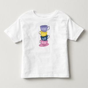Camiseta De Bebé Todos estamos locos aquí - tazas de Fiestas de té 