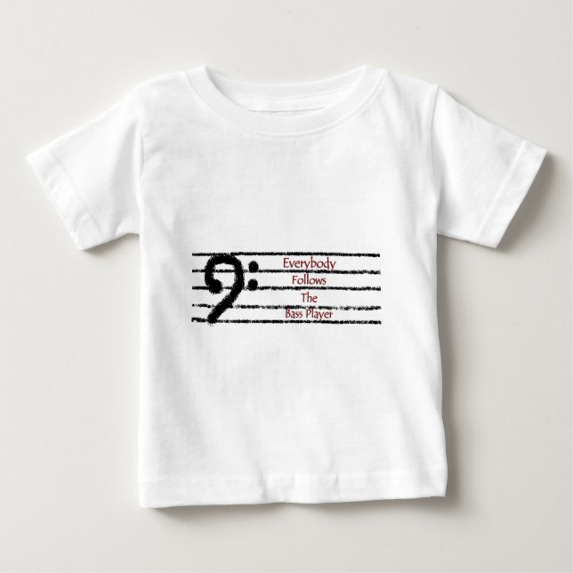 Camiseta De Bebé Todos sigue al bajista (Anverso)