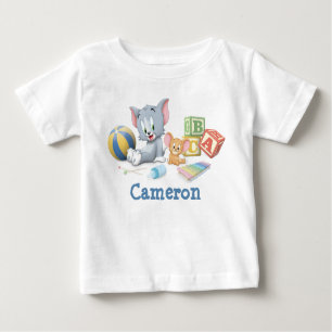 Camiseta De Bebé Tom infantil y Jerry jugando con juguetes