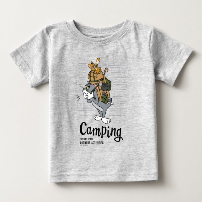 Camiseta De Bebé Tom y Jerry Camping (Anverso)
