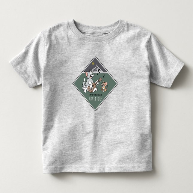 Camiseta De Bebé Tom y Jerry "es hora de la aventura" (Anverso)
