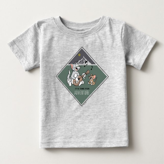 Camiseta De Bebé Tom y Jerry "es hora de la aventura" (Anverso)
