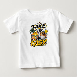 Camiseta De Bebé Tómelo con calma – Tipografía de Buenas Vibracione