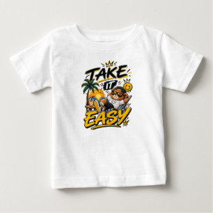 Camiseta De Bebé Tómelo con calma – Tipografía de Buenas Vibracione