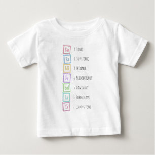 Camiseta De Bebé Tonos de la escala Solfeggio Bloques Musicales de
