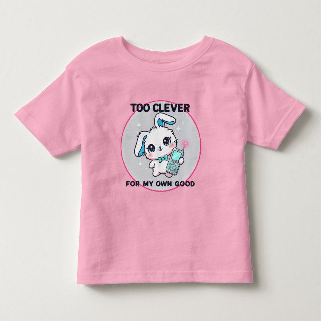 Camiseta De Bebé Too Clever (Anverso)