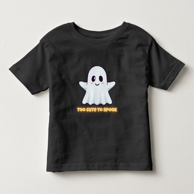 Camiseta De Bebé Too Cute To Spook – Adorable Kawaii Ghost Hallowee (Anverso)