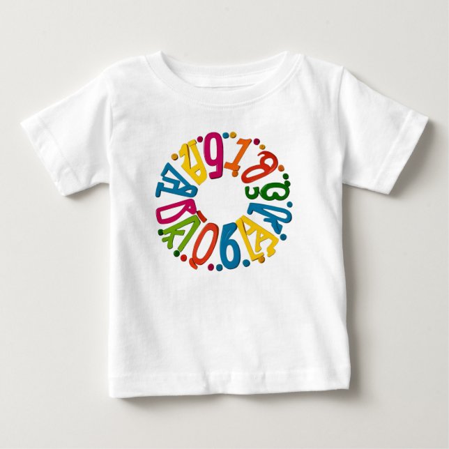 Camiseta De Bebé "Torbellino de Números" (Anverso)
