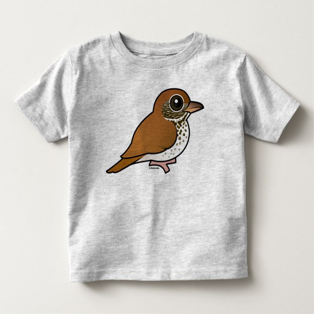 Camiseta De Bebé Tordo de madera de Birdorable (Anverso)