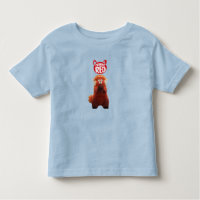 Tornándose el oso rojo rosado