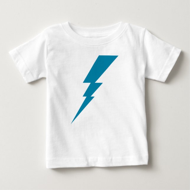 Camiseta De Bebé Tornillo relámpago azul (Anverso)