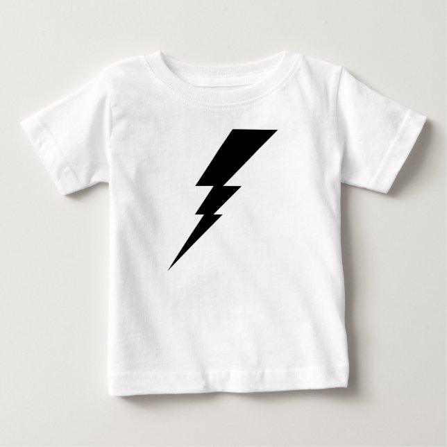 Camiseta De Bebé Tornillo relámpago negro (Anverso)