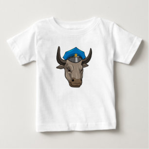 Camiseta De Bebé Toro como oficial de policía Policía