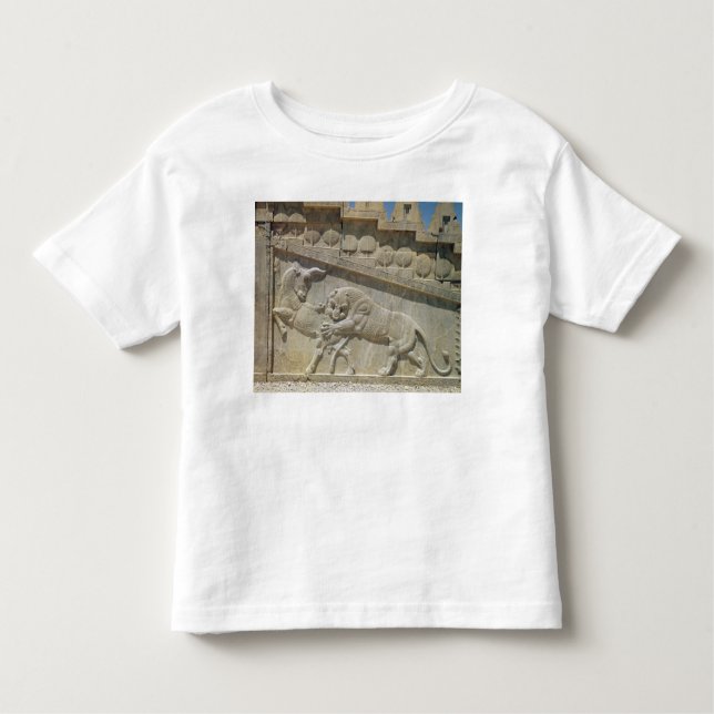 Camiseta De Bebé Toro que lucha del león, escalera del este del (Anverso)