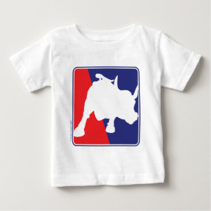 Camiseta De Bebé Toro rojo y azul de Wall Street