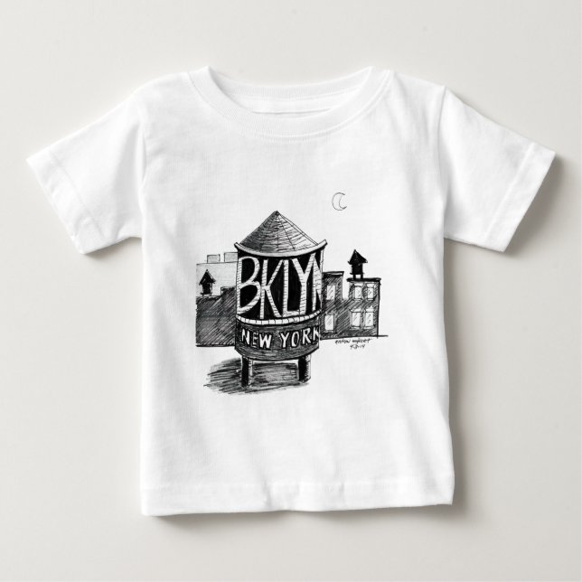 Camiseta De Bebé Torre de agua de Brooklyn (Anverso)