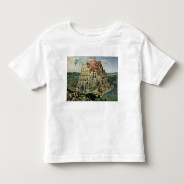 Camiseta De Bebé Torre de Babel, 1563 (aceite en el panel) (Anverso)
