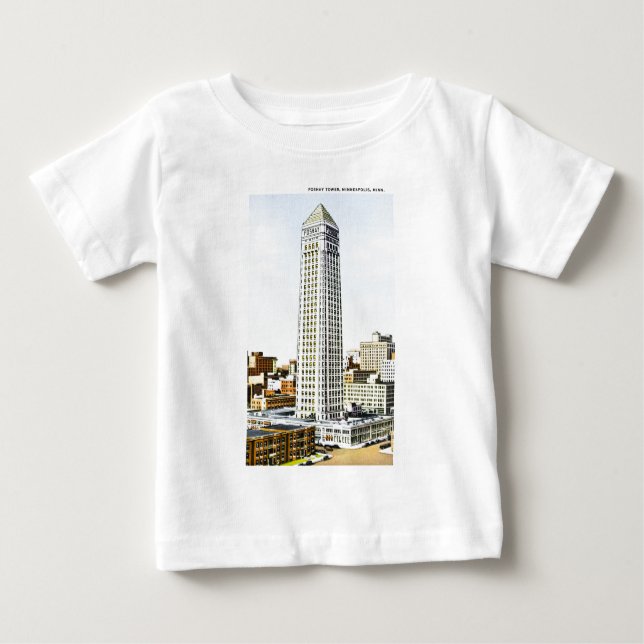 Camiseta De Bebé Torre de Foshay, Minneapolis, Minnesota (Anverso)