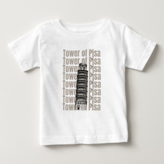 Camiseta De Bebé Torre De Pisa (Anverso)