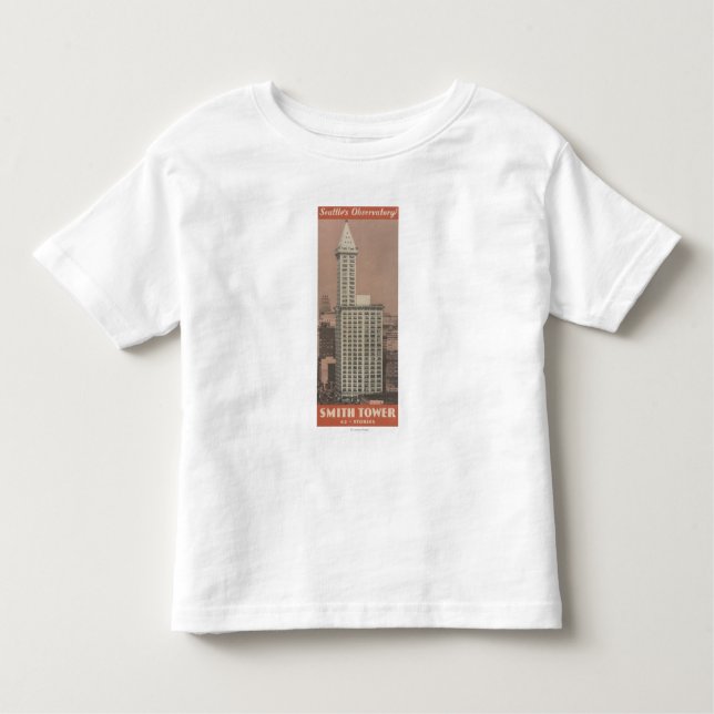 Camiseta De Bebé Torre de Smith, el observatorio de Seattle (Anverso)
