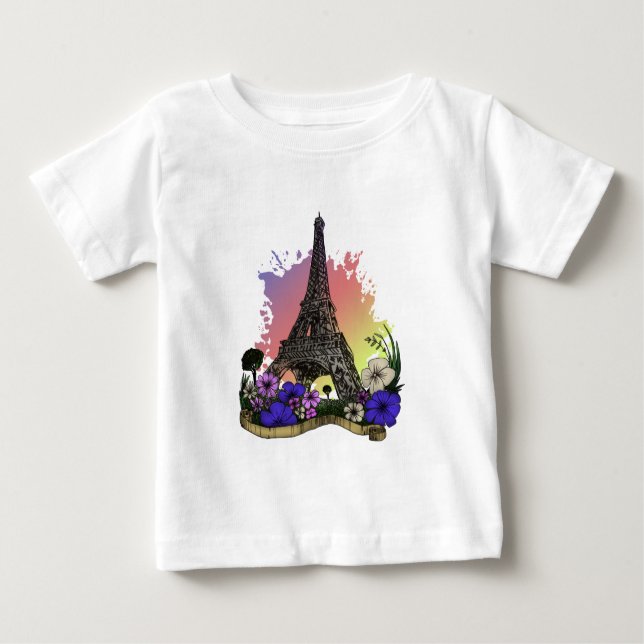 Camiseta De Bebé Torre Eiffel (Anverso)
