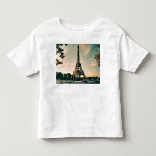 Camiseta De Bebé Torre Eiffel arrojar almohada (Anverso)