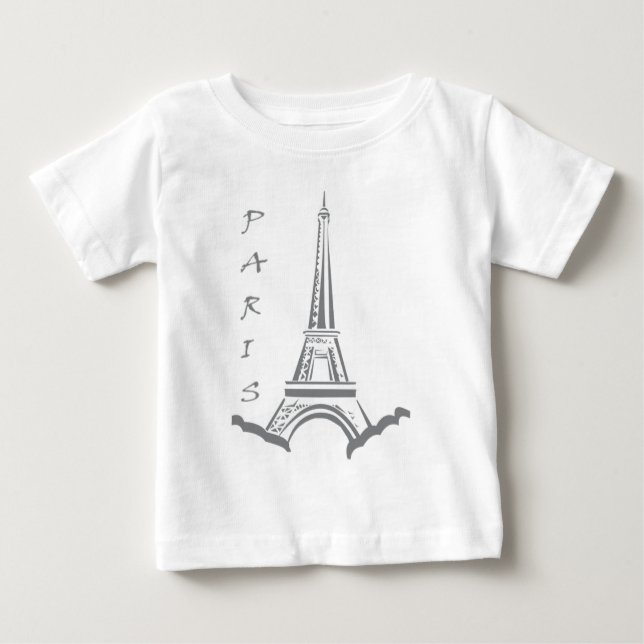 Camiseta De Bebé Torre Eiffel de PARIS (Anverso)