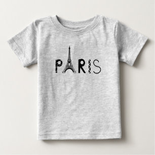 Camiseta De Bebé Torre Eiffel de París, Francia el  