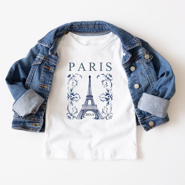 Camiseta De Bebé Torre Eiffel del Delft Blue Paris (Subido por el creador)