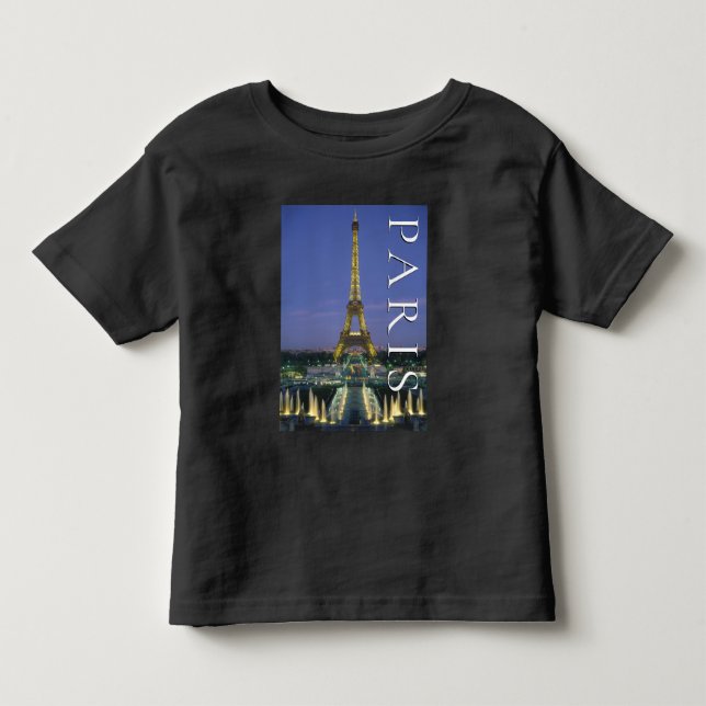 Camiseta De Bebé Torre Eiffel | París, Francia (Anverso)