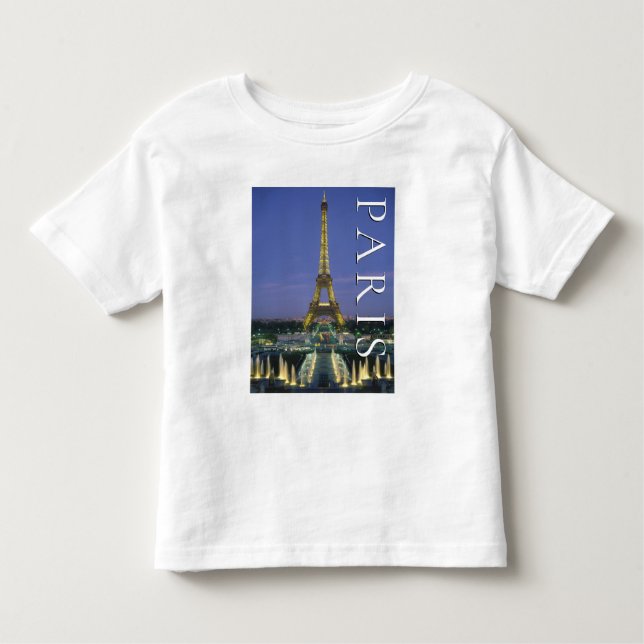 Camiseta De Bebé Torre Eiffel | París, Francia (Anverso)
