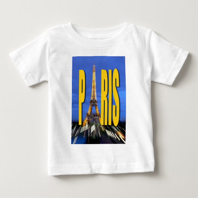 Camiseta De Bebé Torre Eiffel París Francia (Anverso)