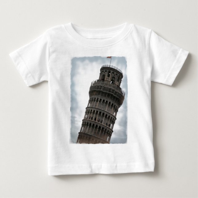 Camiseta De Bebé Torre inclinada de Pisa (Anverso)